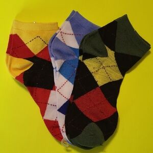 Colorful Argyle Men's Socks Set